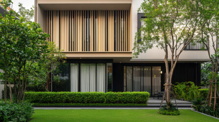 Modern Tropical Concrete Home Design with Open Green Spaces