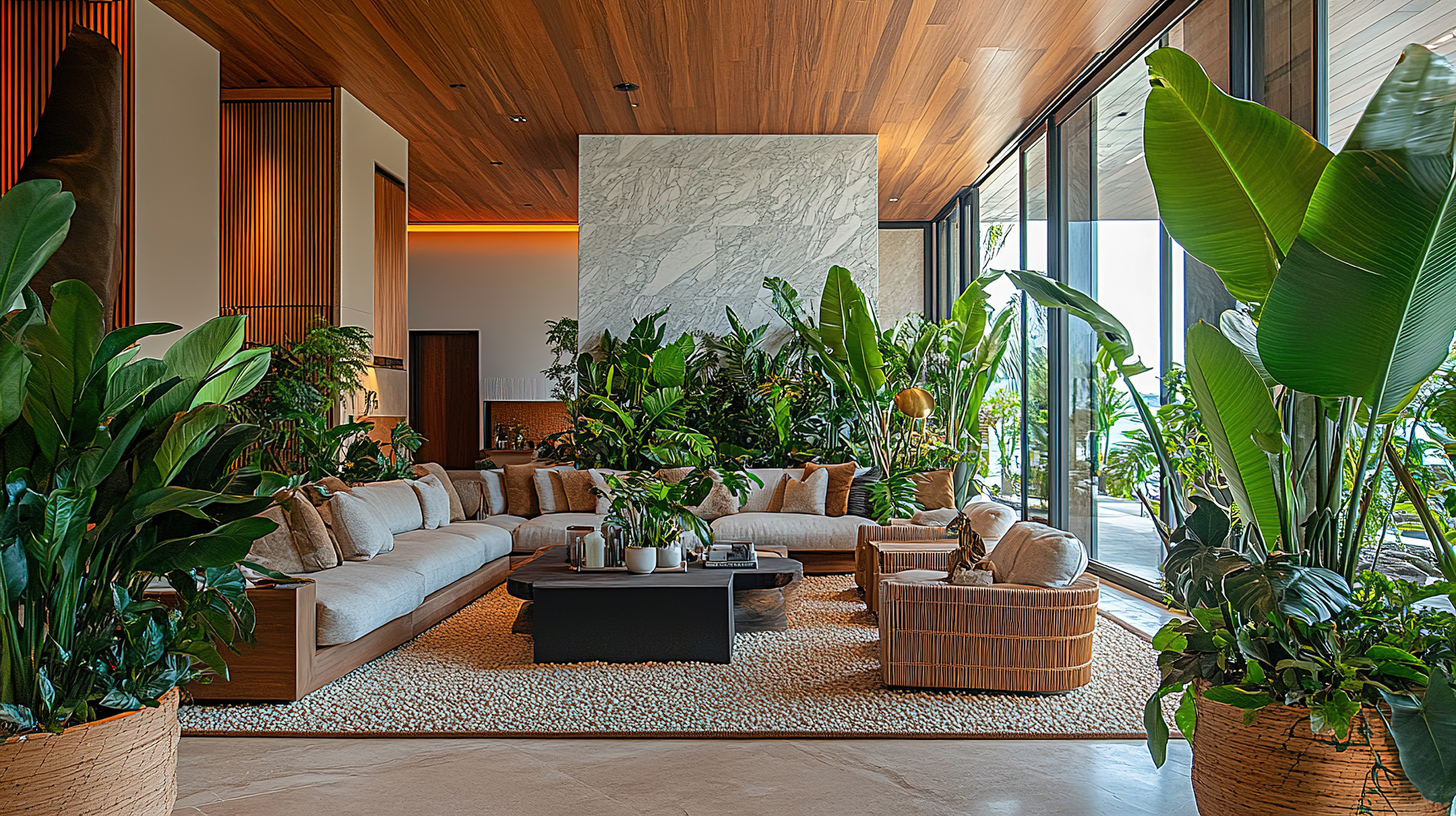 Nature Meets Luxury in This Biophilic Living Space