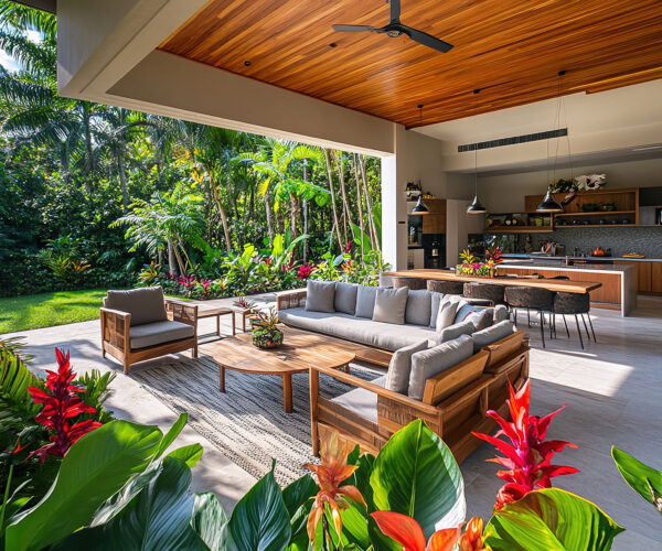 Modern Backyard Outdoor Living Space Ideas